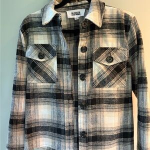 BB Dakota Monochrome Plaid Button-Up